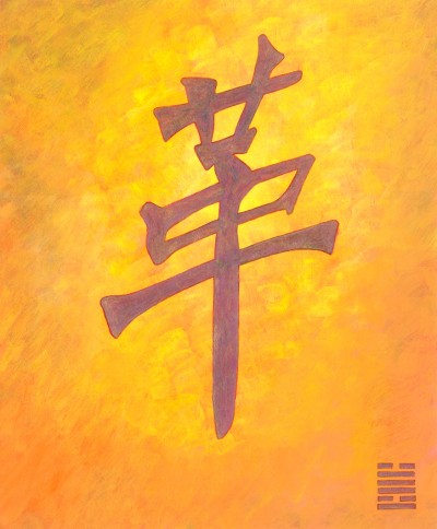 1142 Révolution (Yi Jing 49) - 46 x 38 cm